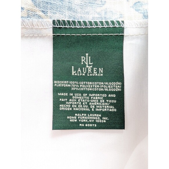 Lauren Ralph Lauren The Landing Donovan Damask Queen Size Bed Skirt Retired - Picture 5 of 6